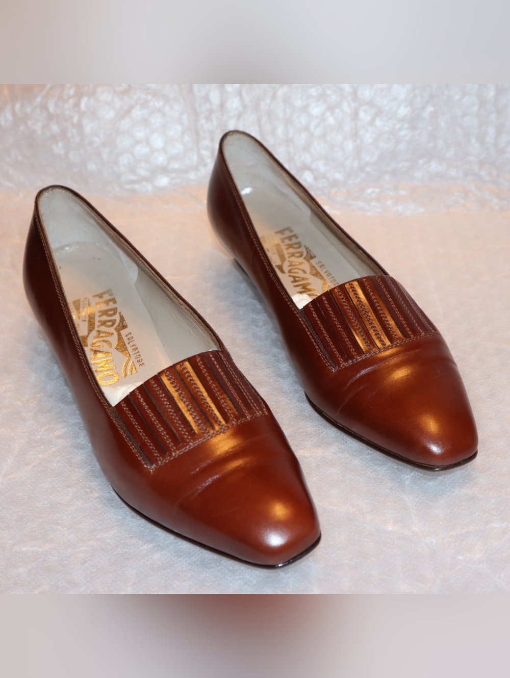 Salvatore Ferragamo brown leather Flats Size 4.5 B - Picture 3 of 8